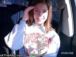 Cute Girl-hitchhiker Agreed To Give A Blowjob For Money