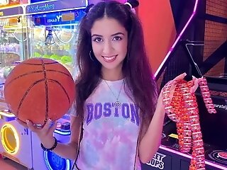 If You Hit The Ball In The Hoop 10 Times - I'll Let You Cum Inside Me!